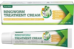 Antifungal Cream Ringworm Treatment for Humans: Effective Athlete's Foot, Jock Itch, Ringworm Cream, Natural with 16 Herbal E