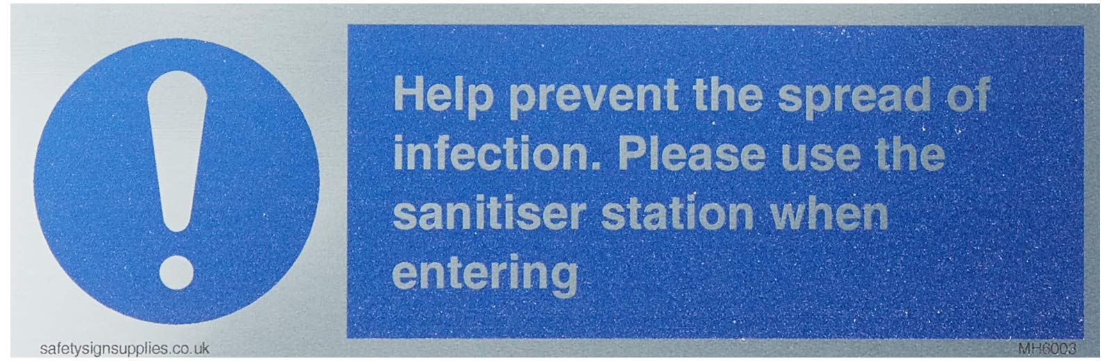 Help prevent the spread of infection. Please use the sanitiser station when entering