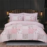 Prime Linens 4 Pcs Double Floral Grey Duvet Cover Set Microfibre Brushed view 2
