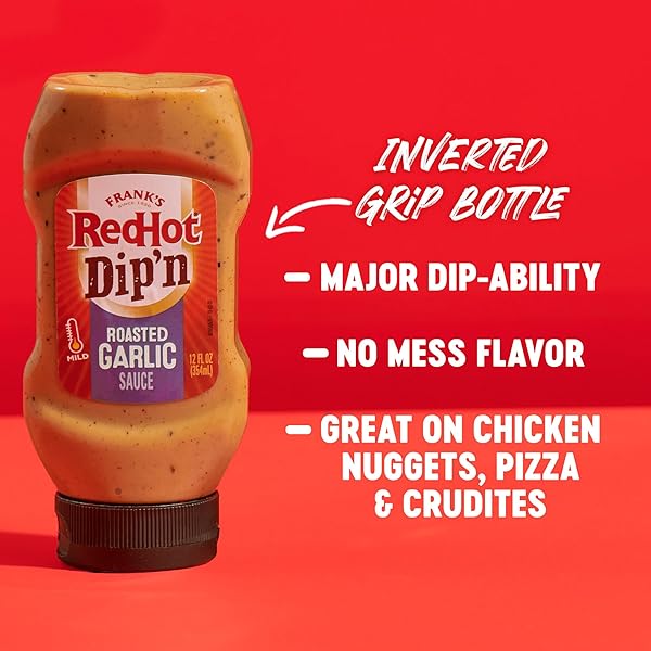 FRANK’S REDHOT DIP’N ROASTED GARLIC SAUCE, 12 FL OZ
