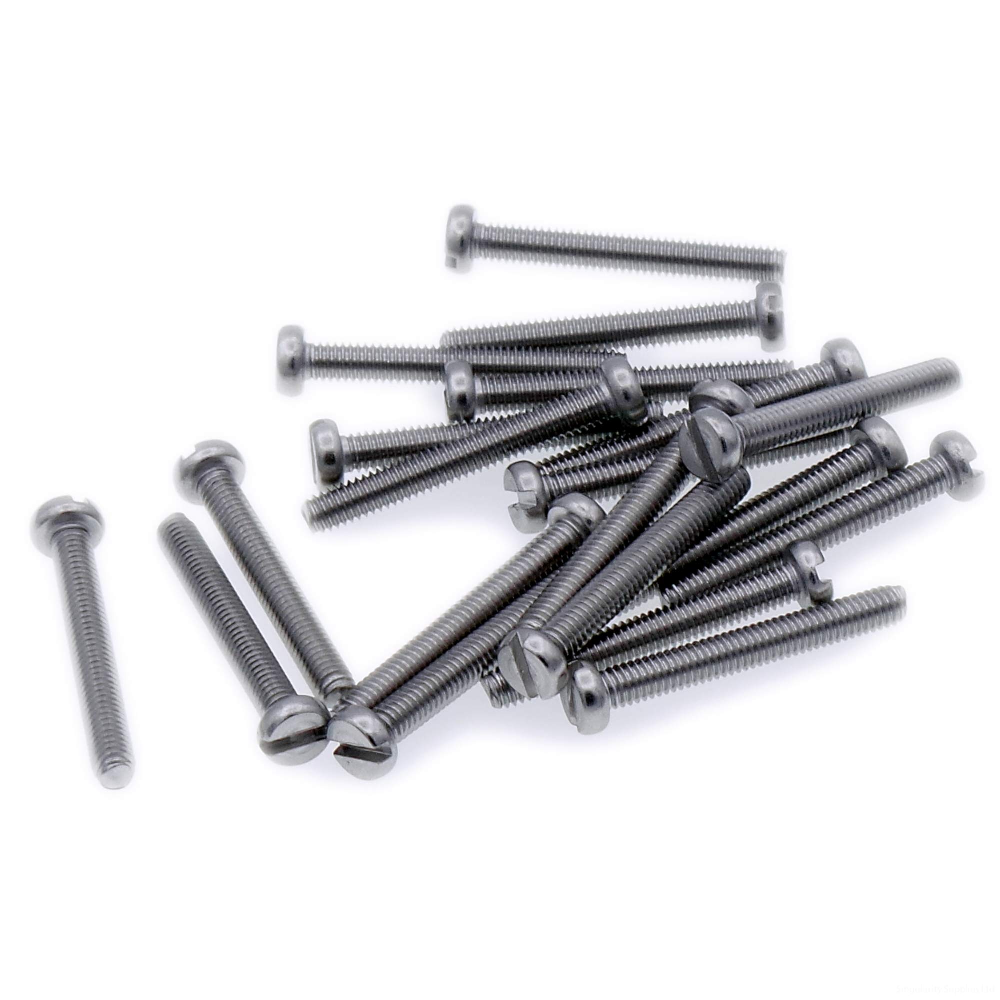 M5 (5mm x 35mm) Slot Cheese Machine Screw (Bolt) - Stainless Steel (A2) (Pack of 20)