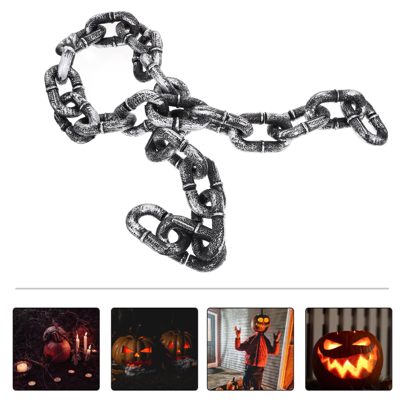 IMIKEYA Plastic Halloween Chains: 3.2 Feet Fake Chains Props for Cosplay Party Decoration