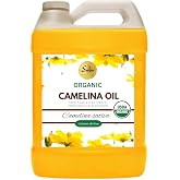 100% Pure Extra Virgin USDA Organic Unrefined Cold Pressed Camelina Seed Oil 1.8 Liter (64 FL.OZ)-Great oil for Cooking, Pet/Animal Nutrition and Skin Care