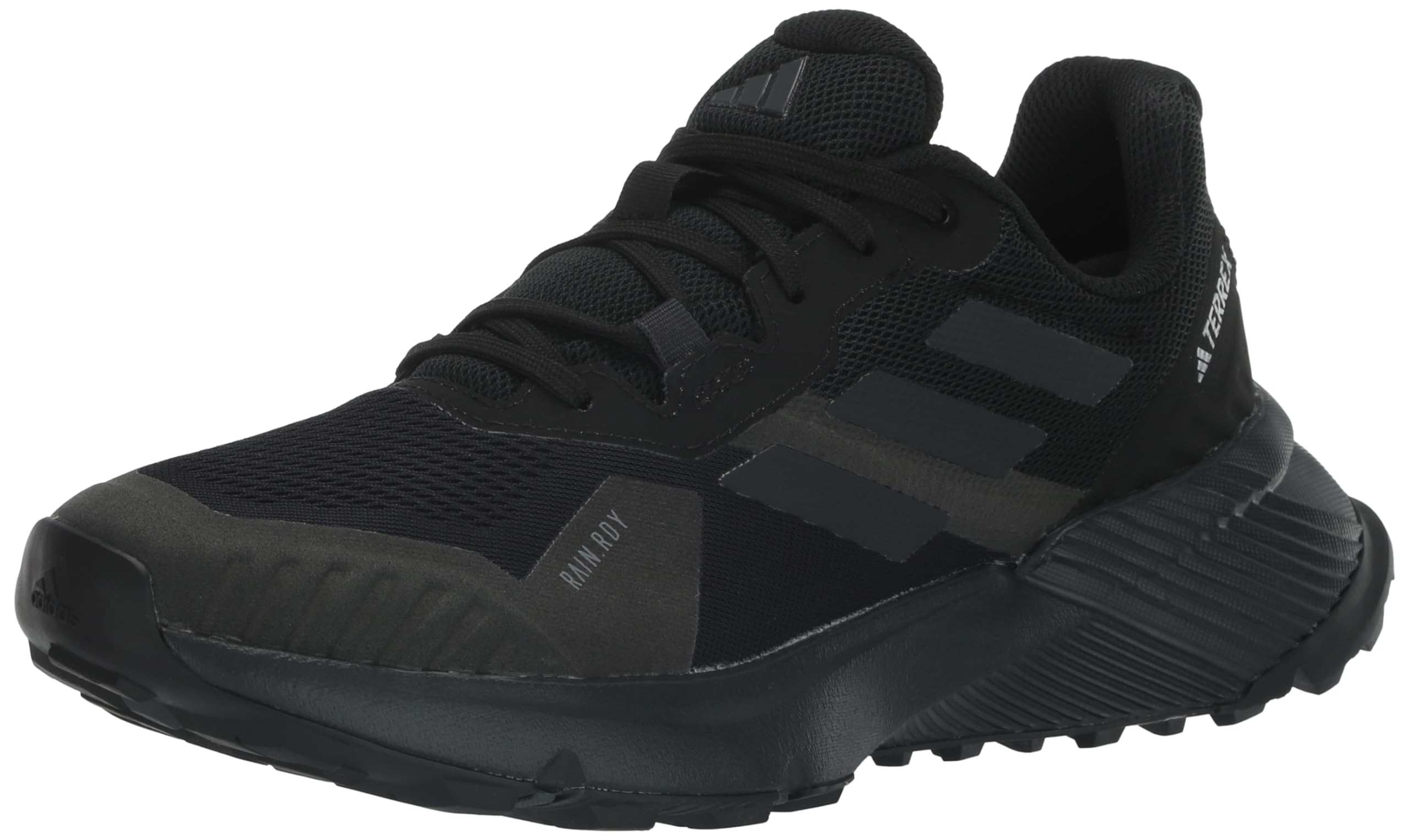 adidas Men’s Terrex Soulstride RAIN.RDY Trail Running Sneaker, Black/Carbon/Grey, 6