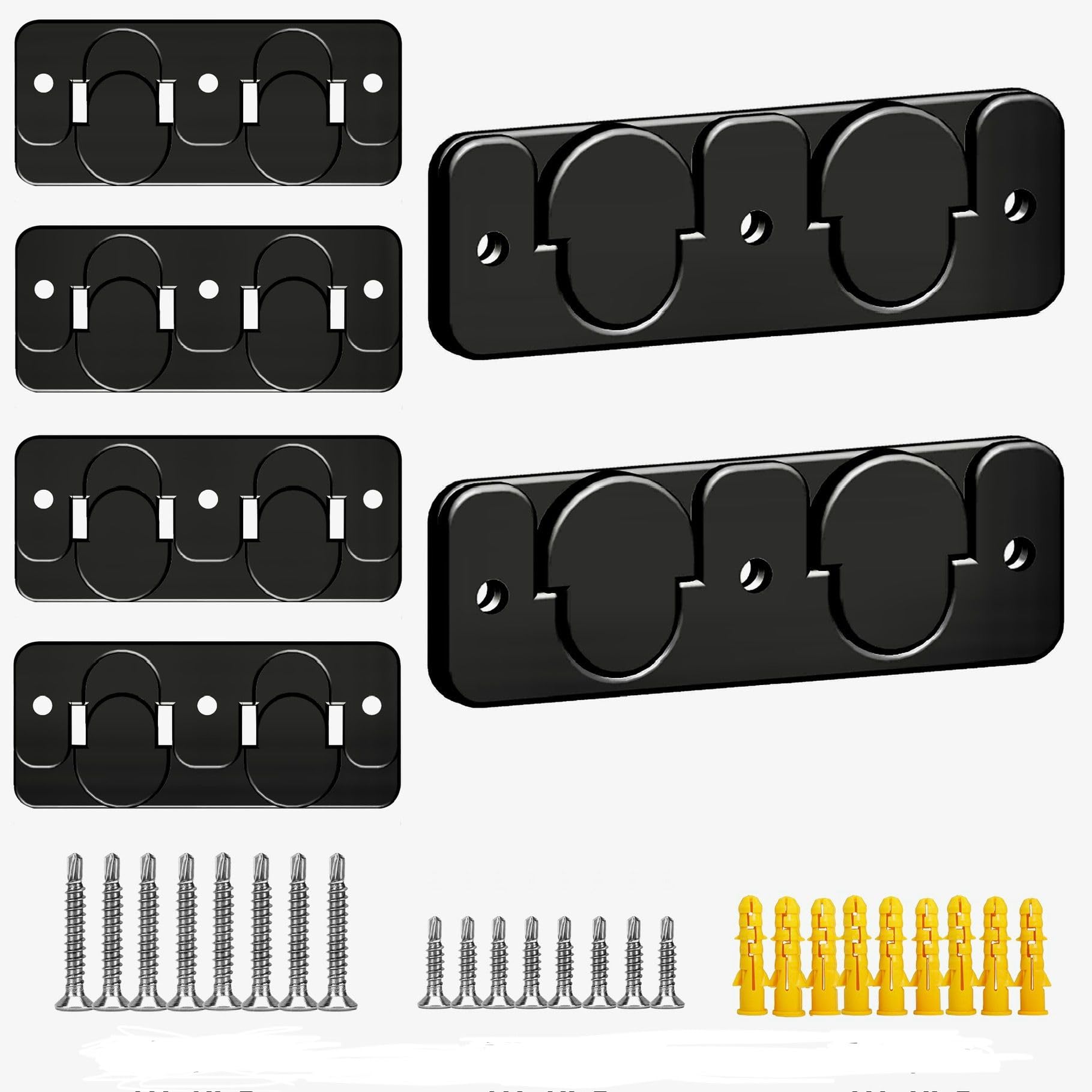 2 Inch 8 Pairs Picture Frame Hanging Hooks, French Studs, Hidden Brackets, Wall Shelves for Hanging Wall Painting, Mirrors, Panels, Artworks (4BLACK)