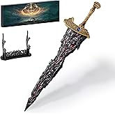 RACEROCKET Eldens Rings Maliketh's Black Blade Sword Model &ndash; 11.8-Inch Metal Craft Sword, Peripheral Prop with Display Stand, Action Figure Collectible Toy, Desk Decor, Gift