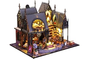 Flever Dollhouse Miniature DIY House Kit Creative Room with Furniture for Romantic Artwork Gift (Luna Magic House)