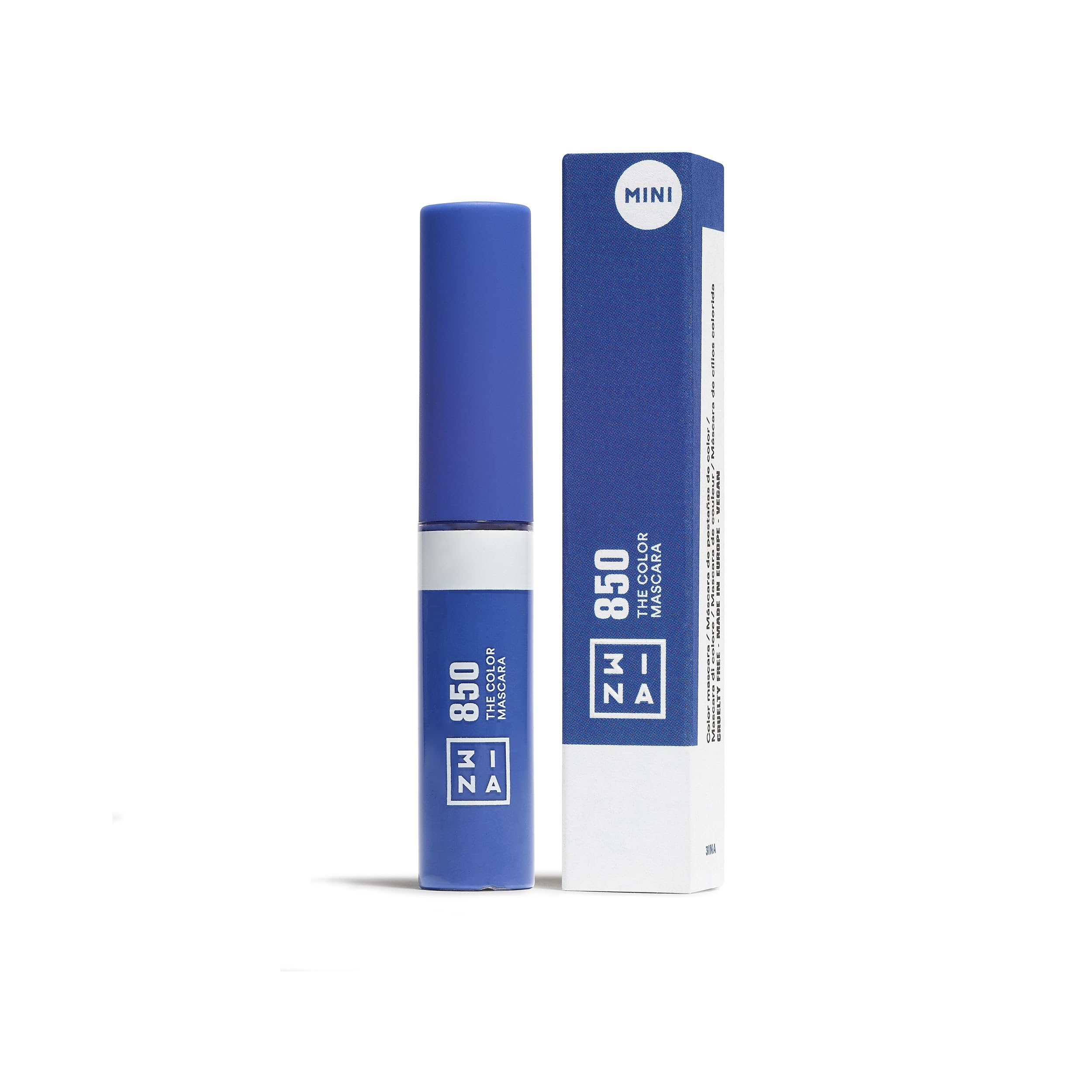 3INA MAKEUP - The Color Mascara 850 (mini) - Blue - w Vegetal Keratin - Volume and Lift Mascara - Travel Size — image 1