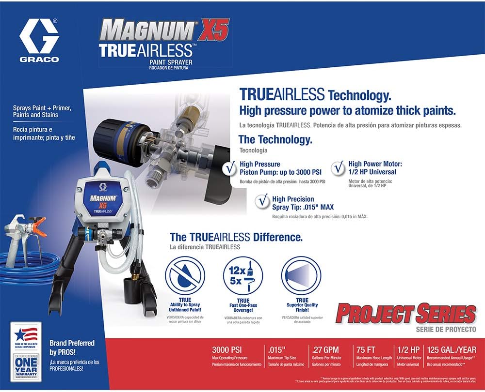 Graco Magnum 262800 X5 Stand Airless Paint Sprayer - Power Paint Sprayers - 