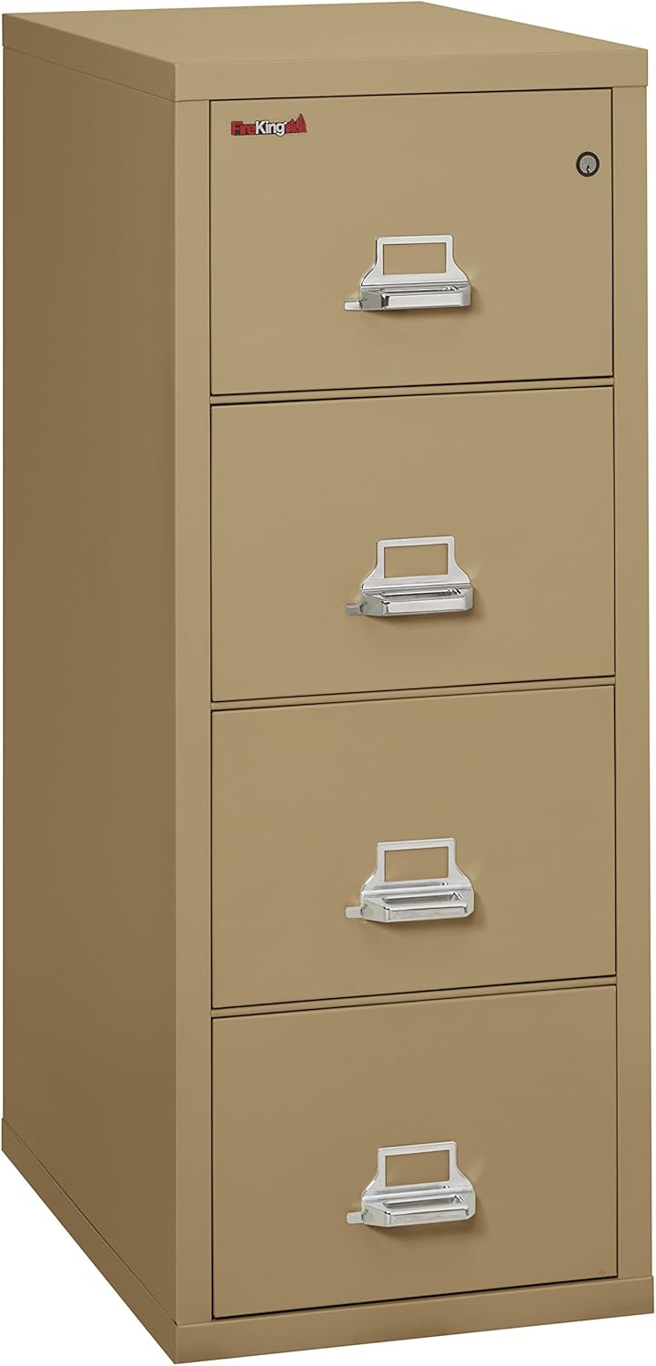 Amazon Com Fireking Fireproof Vertical File Cabinet 4 Legal Sized Drawers Impact Resistant Water Resistant 52 75 H X 20 81 W X 31 56 D Sand Cabinet Style Safes Office Products
