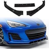 Front Bumper Lip Splitter Compatible with Subaru BRZ 2017-2020, 3 Pieces, Glossy Black