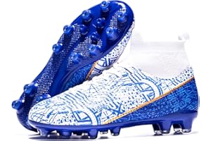 CZRE Boys Girls Soccer Cleats Indoor Soccer Shoes High Top Training Youth Football Cleats Outdoor Soccer Shoes