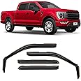 Voron Glass in-Channel Extra Durable Rain Guards for Ford F150 2021-2025 SuperCrew, Window Deflectors, Vent Window Visors, 4 Pieces - 200664