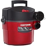 CRAFTSMAN CMXEVBE17925 5 Gallon 5.0 Peak HP Wet/Dry Wall Vac, Wall-Mounted Shop Vacuum with Attachments