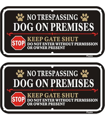 ATTENZIONE NO TRASGRESSORE CANE ROSSO Metallo Alluminio Insegna - Foto 12