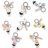 8PCS SK-Z Cartoon Keychain Set, Acrylic Cute Key Chains Key Ring, Bag Charms Pendant for Stray Fans Purse Handbag Wallet Backpack