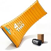 ZOOOBELIVES Inflatable Camping Sleeping Pad, 4-Inch Thick Full Air Support, No Bottoming Out for Side Sleepers, Camping &amp; Backpacking Mattress with Built-in Foot Pump, Durable &amp; Compact &ndash; Airlive2000