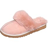 Zavelio Women's Sheepskin Slippers Indoor Outdoor House Leather Shearling Fur Slippers