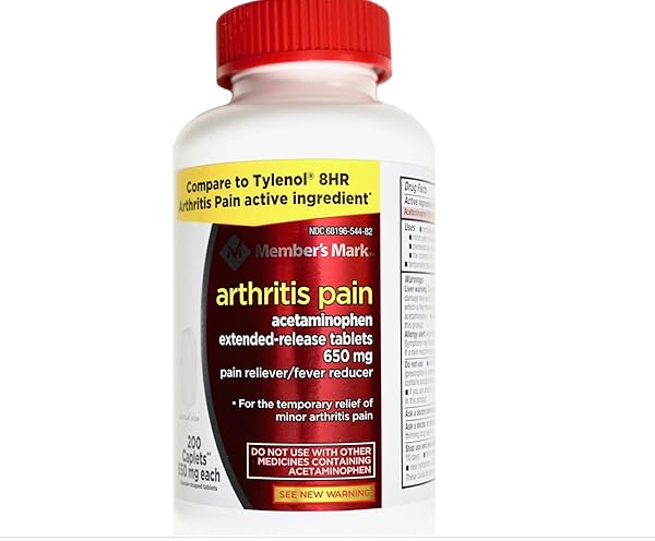 TYLENOL 8HR ARTHRITIS PAIN RELIEF CAPLETS, FAST, STRONG PAIN RELIEF, 650 MG ACETAMINOPHEN FOR MINOR ARTHRITIS & JOINT PAIN, FEVER REDUCER, EXTENDED RELEASE, WON’T IRRITATE STOMACH, 100 COUNT