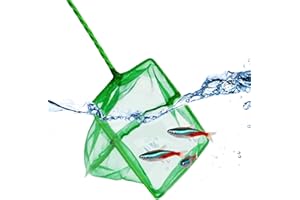 JOR Tropical Fish Net, Green Fine Mesh Ideal for Catching Small Fishes, with Sturdy Handle and Comfortable Grip, 1 Pc per Pack