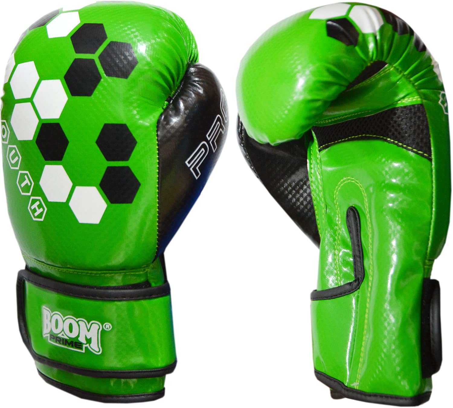 BOOM Prime Green Kids Boxing Gloves 4oz 6oz 8oz Maya Leather Junior