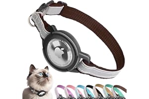 Airtag Cat Collar Breakaway, Odokele Reflective Cats Collars with Apple Air Tag Holder for Kitten, Cat GPS Tracker Adjustable