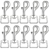 Milkary 20pcs Snap Hooks for Dog Leash Collar Linking, Heavy Duty Swivel Clasp Eye Bolt Metal Buckle Trigger Clip for Spring Pet Buckle, Purse Bag Making, Keychain, Handmade Crafts DIY Project
