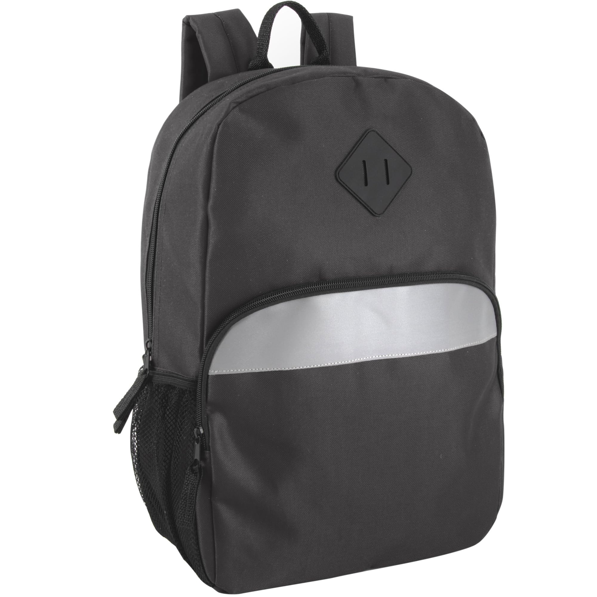 Photo 1 of Trail maker Reflective School Backpack for Kids | Colorful Backpack with Adjustable Straps, Side Water Bottle Pockets (Black)