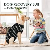 Kuoser Recovery Suit for Dogs After Surgery Black All Sizes view 8