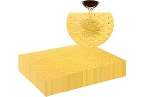 ZNDAW 30 PCS Oil Absorbent Pads, 20" x 15" Weight Dimpled Pad Polypropylene Mat for Oil & Fluid, Universal Water Absorbent Ma