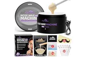 Lifestance Nose Wax Kit for Men & Women - 120g Nose Hair Wax Kit with USB Fast Heating, Smart Temp Control, 48 Sticks, Painless Ear Hair Removal, Compact, Travel-Ready, Multi-Accessories