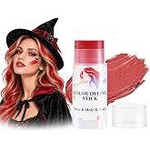 Red Temporary Hair Color Sticks, Washable Hair Chalk for Kids&amp; Adults | Non-sticky waterproof, applies easily and rinses out, multi-purpose face &amp; body paint for Halloween, Christmas festival party
