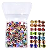 ARTCXC 1Box(100Pcs) 12mm Mixed Style Half Round