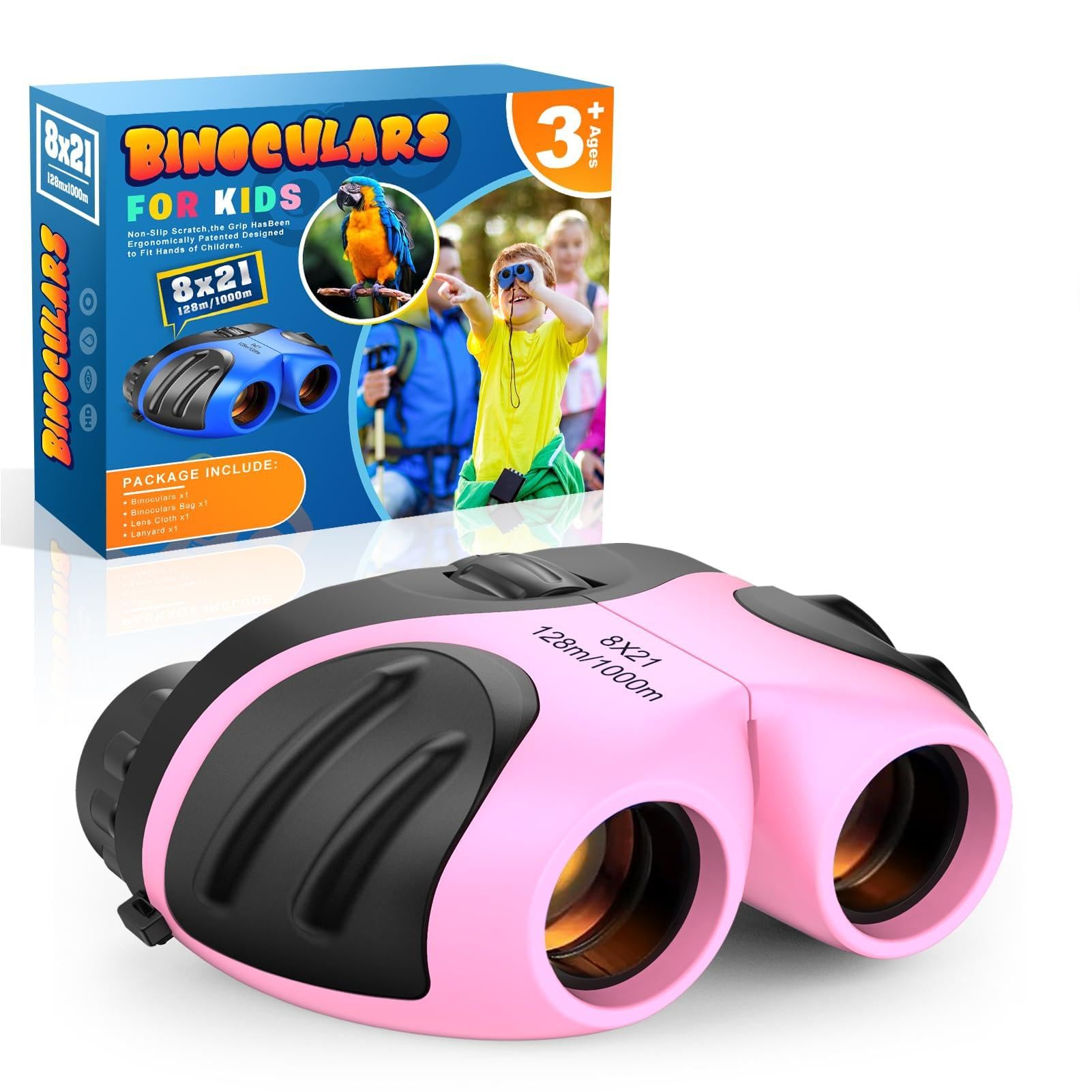 EUTOYZ Binoculars, 4 5 6 7 8 9 Year Old Girl Gifts for 3-10 Year Olds Boys Toys Age 4-10 Kids Toys Learning Resources Sensory Toys Outdoor Toys Child Birthday Gifts Creative Gifts for Girls Pink