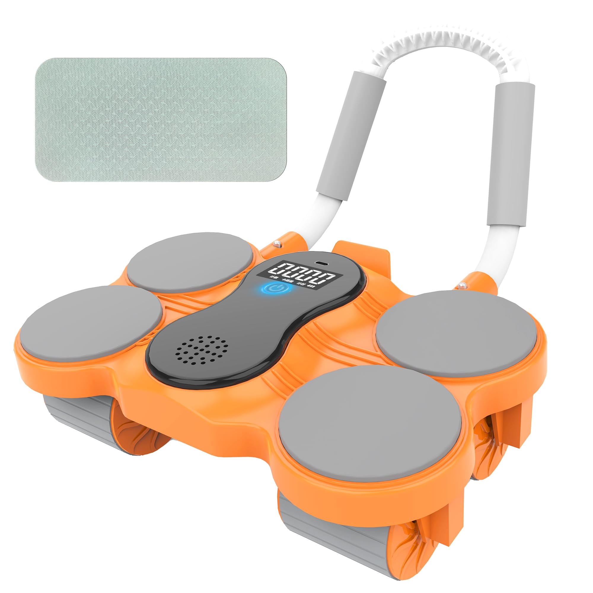 Photo 1 of ***REP COUNTER NON-FUCNTIONAL*** 5-Wheel Ab Roller Pro: workout equipment ab roller, ab machine, ab roller wheel, ab wheel rollers with Smart Timer & Elbow Support