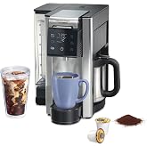 Hamilton Beach Flexbrew Advanced 5-in-1 Drip &amp; Single Serve Coffee Maker | Hot &amp; Iced Coffee Maker | 12 Cup Thermal Programmable Drip Coffee Maker | Pods &amp; Grounds | Removable 60 oz. Reservoir | Black