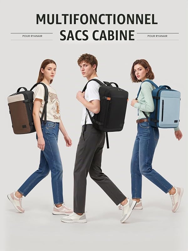 sac a dos voyage cabine avion 40x30x20 Extensible 24-30L Ryanair