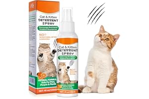 NBTREKTIE Cat Deterrent Spray - Cat Repellent Indoor, Stop Scratching Furniture, Walls, Cords & Plants, Natural Herbal Formula, No Scratch Training Aid, 4oz