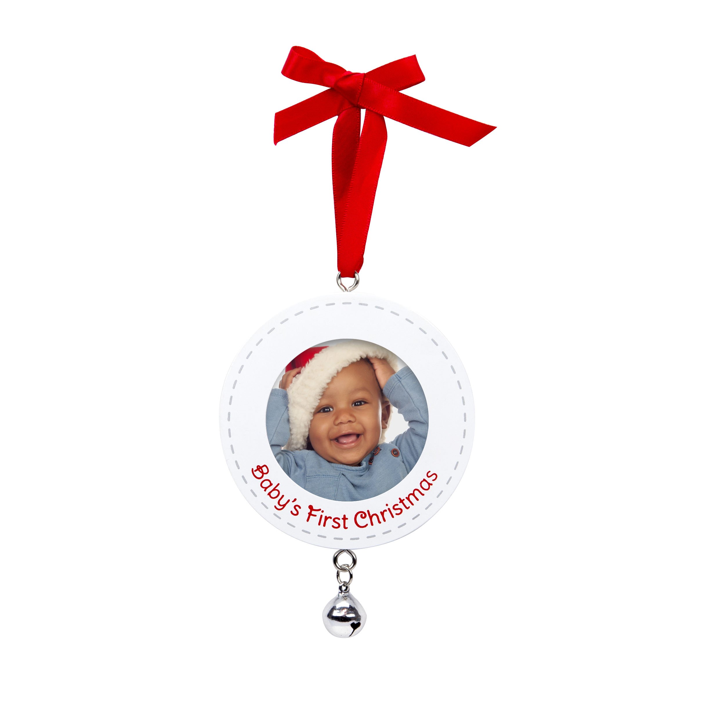 Pearhead Baby's First Christmas Holiday Keepsake Ornament, White