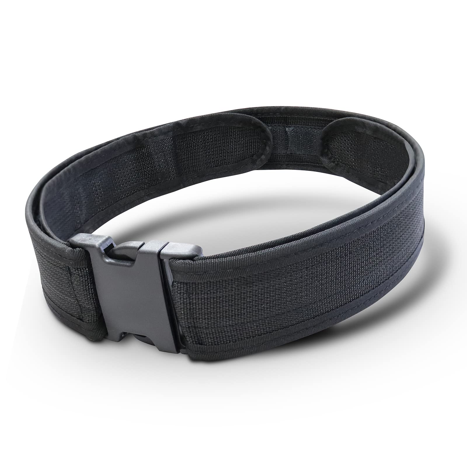 RE-GEN Heavy Duty Belt Nylon Tactical Walking Outdoor Hiking Military Waist Belt | Quick Release Buckle | Reinforced Belt Membrane (Black)