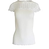 EGI ® Exclusive Collections Merino Wool Blend Top Lace Trim Short Sleeves. Proudly Made in Italy.