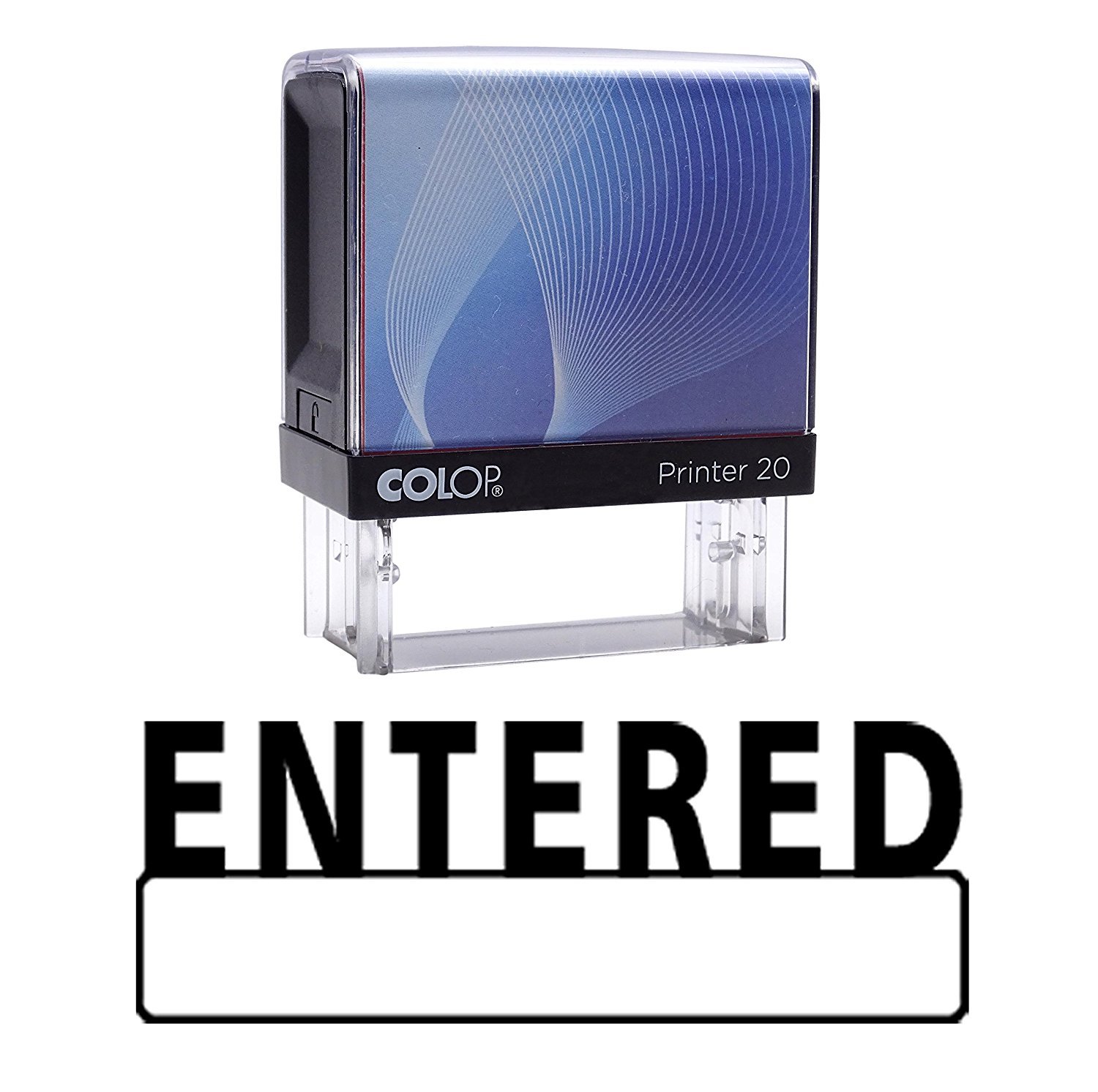 Entered Self Inking Rubber Stamp Black Ink Office Stamp Custom Colop Stamper