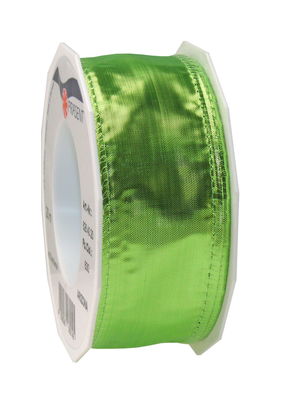 C.E. Pattberg Präsent - Arizona Wired Ribbon Apple Green 20-m-Roll 40 mm width