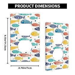Pznen Nautical Fish Single Duplex Wall Plate