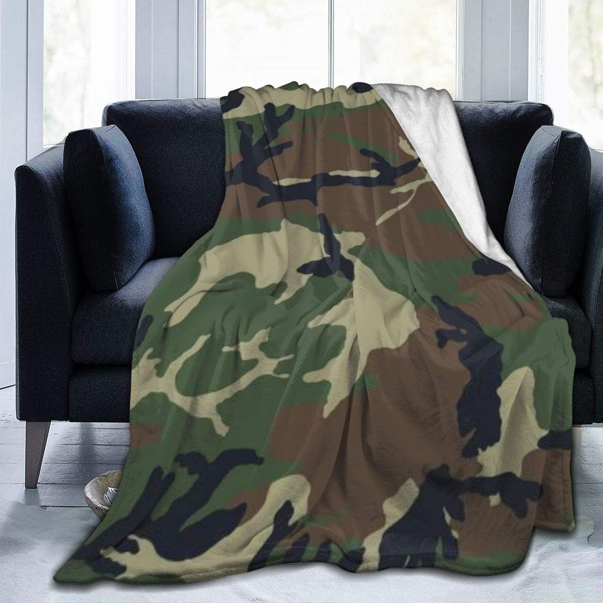 QSmx Camo Hunting Camouflage (6) Twin Size Flannel Fleece