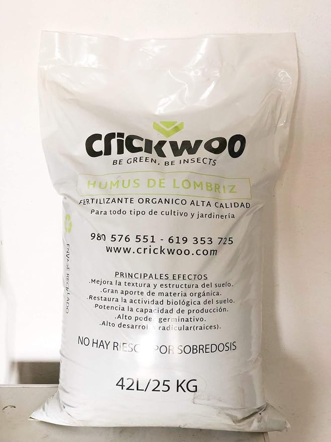 Crickwoo Humus de lombriz 25L (15 kg): Amazon.es: Jardín