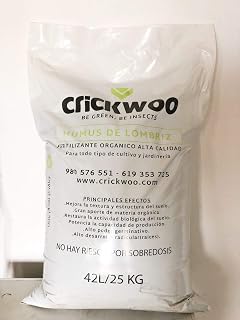 CULTIVERS Humus de Lombriz ecológico 20 kg (40 L). Abono para ...
