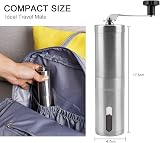 UNIFUN Manual Coffee Grinder Burr Ceramic Conical Stainless Steel Compact view 6