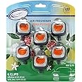 Air Jungles Eleu Pomelo Scent Car Air Freshener Clip, 6 Car Freshener Vent Clips, 4 ml Each, Long Lasting Air Freshener for Car, Up to 180 Days Car Refresher Odor Eliminator
