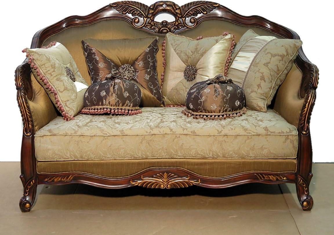 Amazon Com Cherry Gold French Style Provincial Upholstered